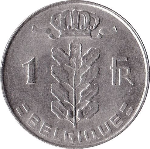 Belgian Coin 1 Franc - Baudouin I Belgique | Cornucopia | Oak | KM142 | 1950 - 1988