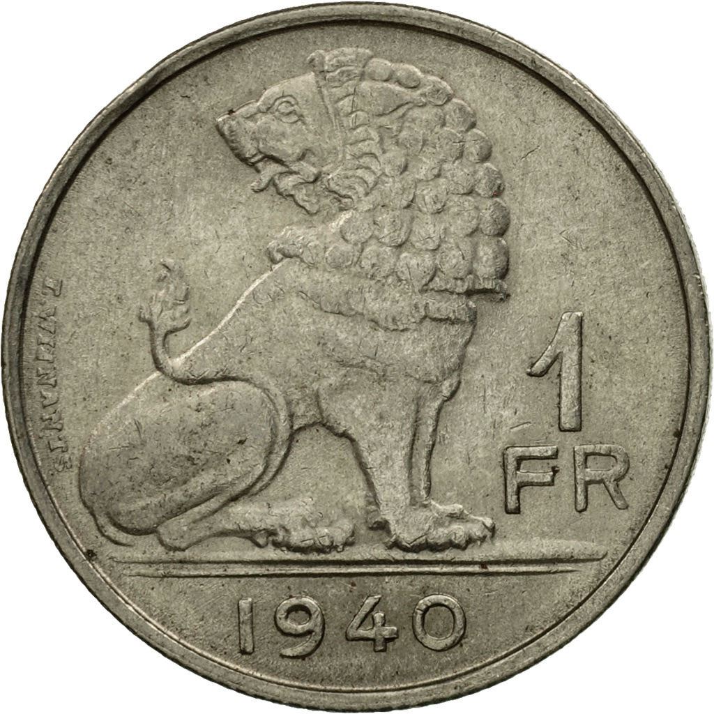 Belgian Coin 1 Franc - Léopold BELGIQUE | West-Flanders | Namur | KM120 | 1939 - 1940