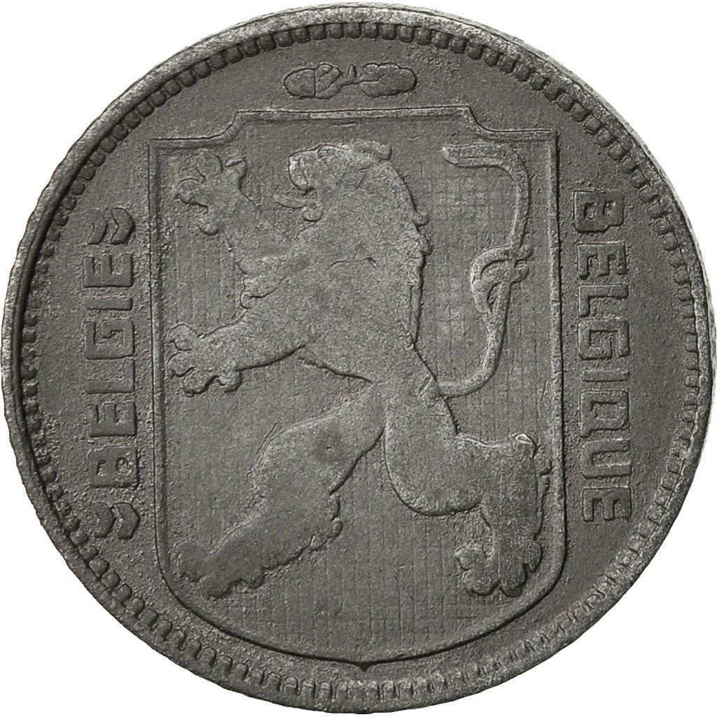 Belgian Coin 1 Franc - Léopold III BELGIQUE | Escutcheon | Acorns | KM128 | 1942 - 1947