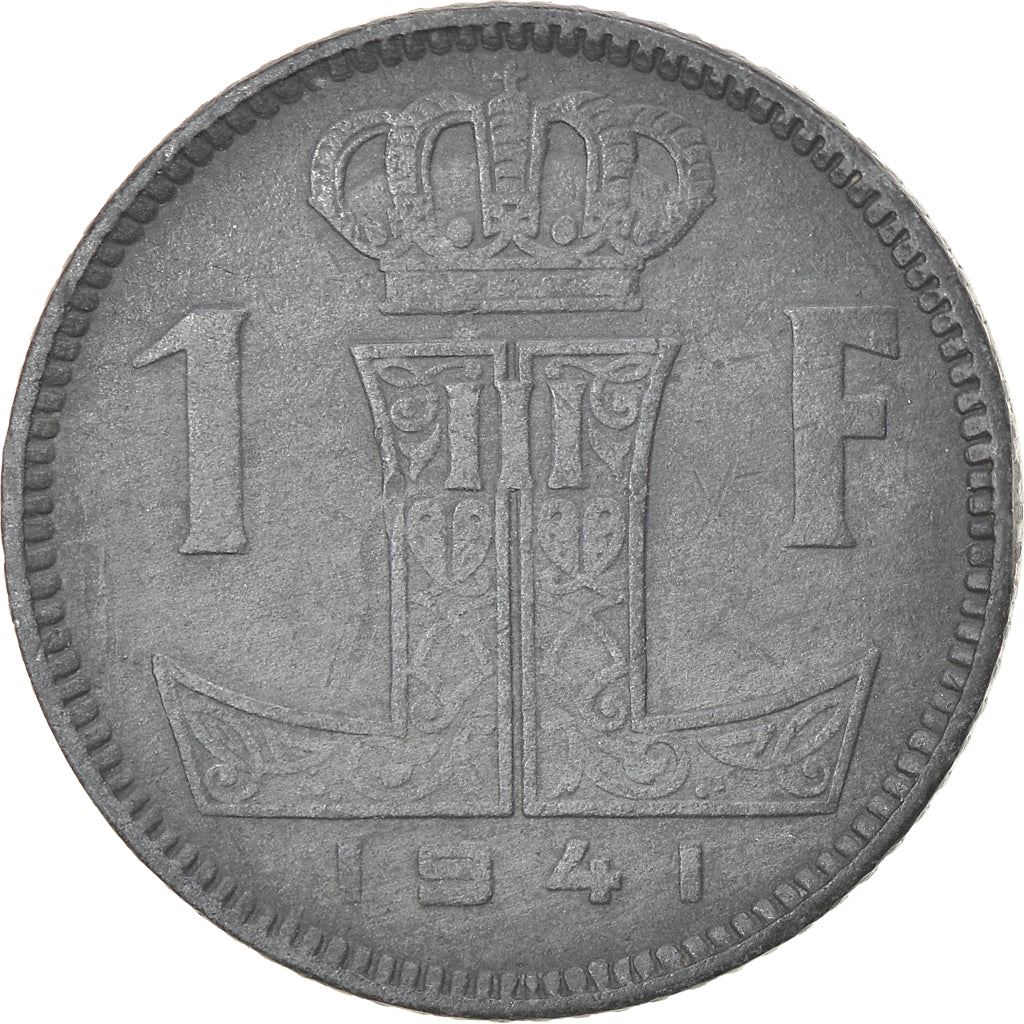 Belgian Coin 1 Franc - Léopold III BELGIQUE | Escutcheon | Lion | KM127 | 1941 - 1947