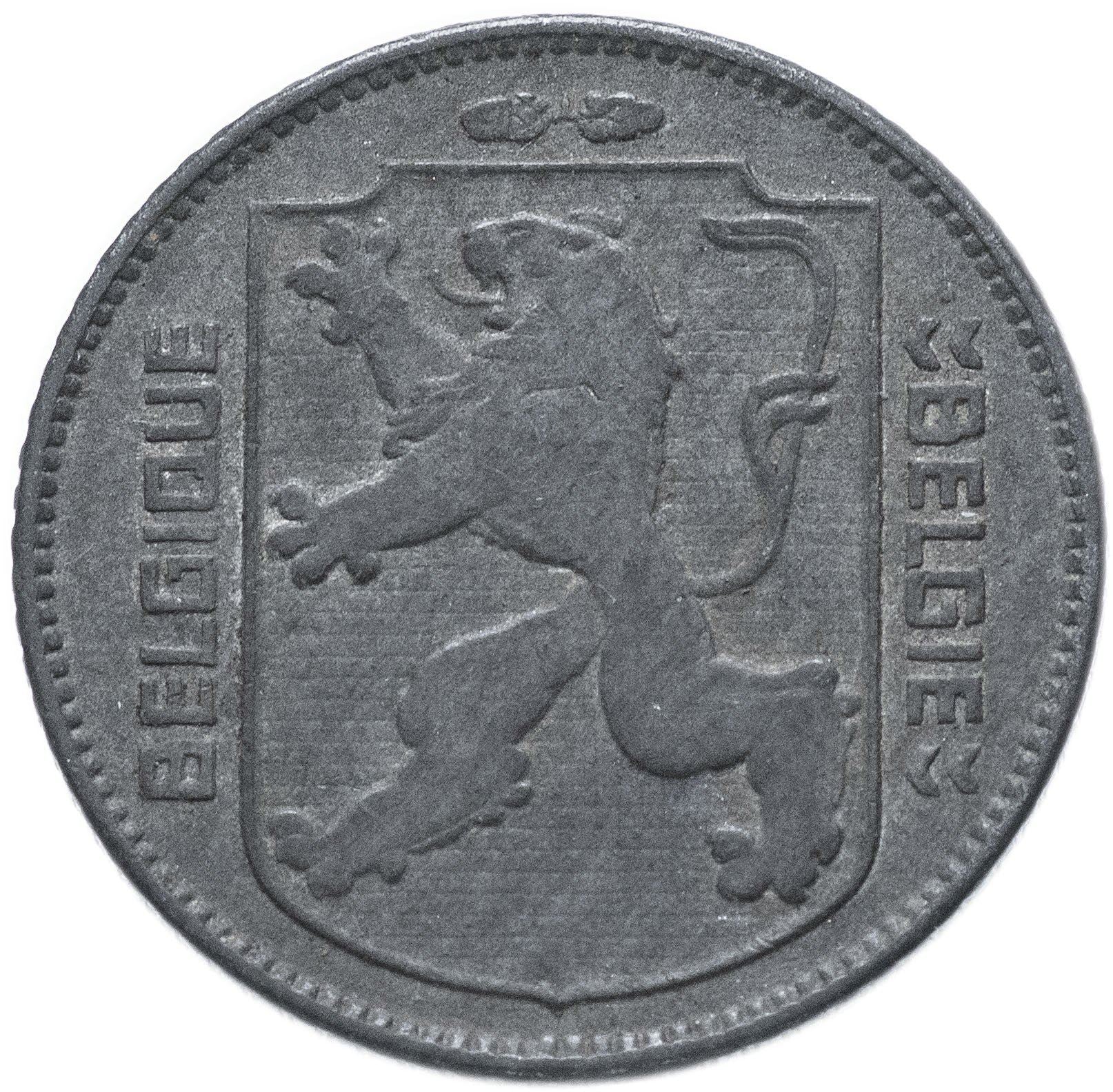 Belgian Coin 1 Franc - Léopold III BELGIQUE | Escutcheon | Lion | KM127 | 1941 - 1947