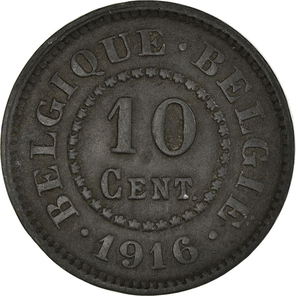 Belgian Coin 10 Centimes German Occupation Coinage | Lion | Flower | KM81 | 1915 - 1917