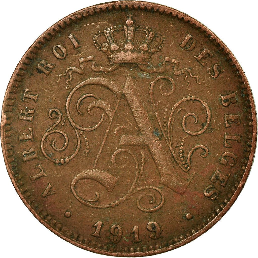 Belgian Coin 2 Centimes - Albert I Belgique | Lion | Star | KM64 | 1911 - 1919