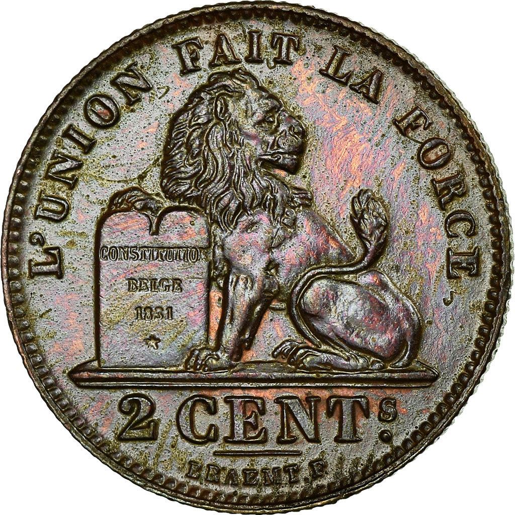 Belgian Coin 2 Centimes - Albert I Belgique | Lion | Star | KM64 | 1911 - 1919