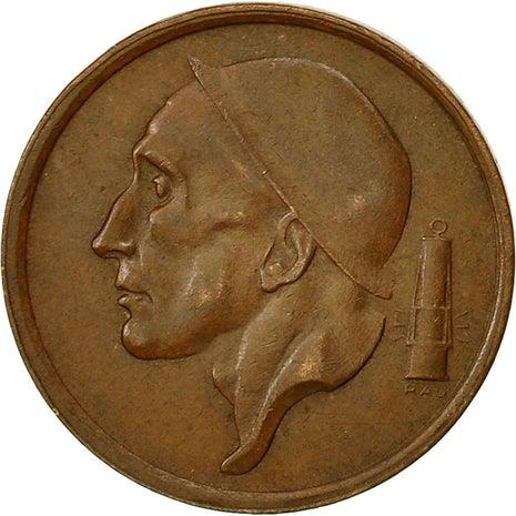 Belgian Coin 20 Centimes - Baudouin I België | Miner | Mining Lamp | KM147 | 1954 - 1960