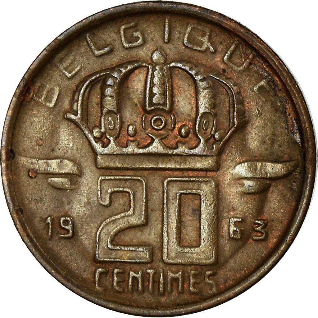 Belgian Coin 20 Centimes - Baudouin I Belgique | Miner | KM146 | 1953 - 1963