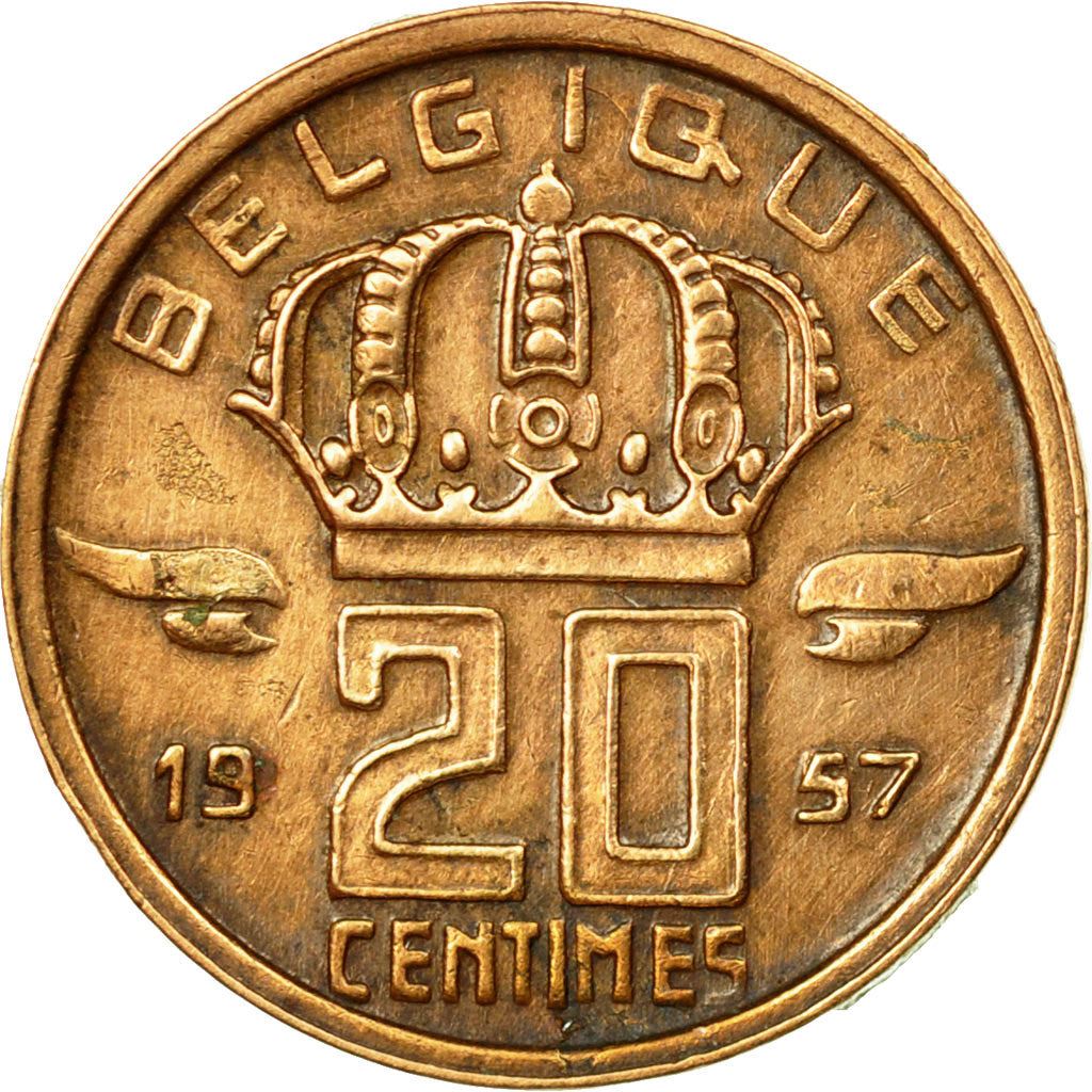 Belgian Coin 20 Centimes - Baudouin I Belgique | Miner | KM146 | 1953 - 1963