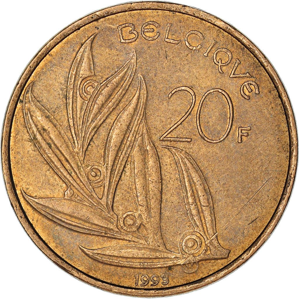 Belgian Coin 20 Francs - Baudouin I Belgique | Bird | Angel | KM159 | 1980 - 1993