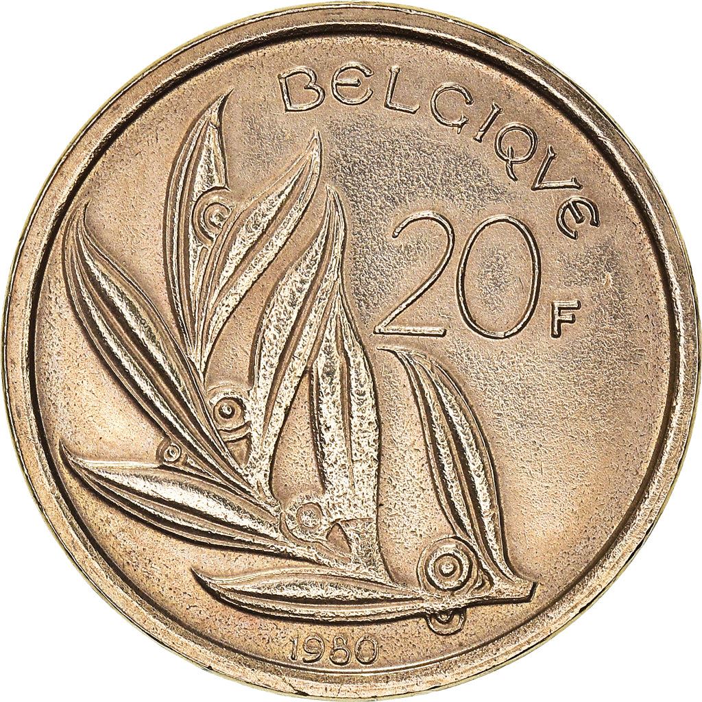 Belgian Coin 20 Francs - Baudouin I Belgique | Bird | Angel | KM159 | 1980 - 1993