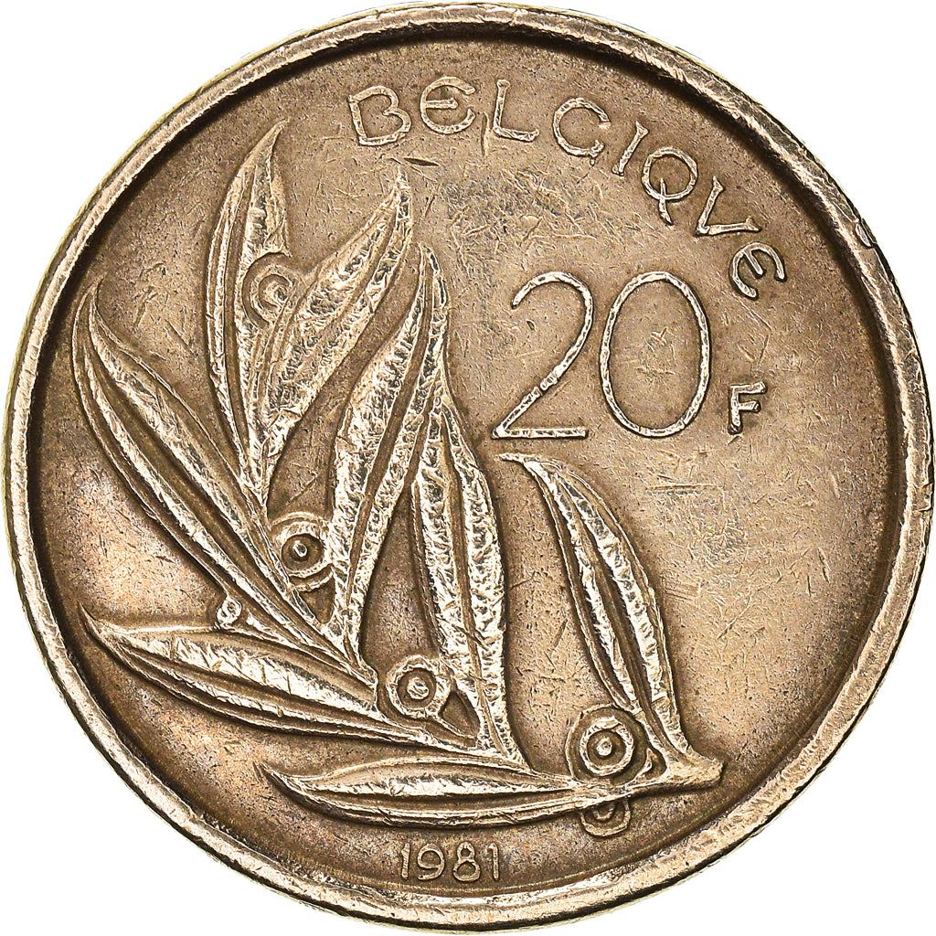 Belgian Coin 20 Francs - Baudouin I Belgique | Bird | Angel | KM159 | 1980 - 1993