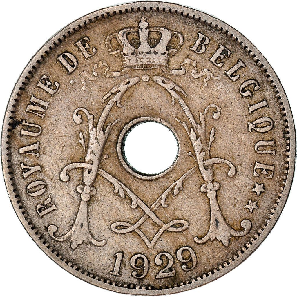 Belgian Coin 25 Centimes - Albert I Belgique | Olive Branch | Star | KM68.1 | 1913 - 1929