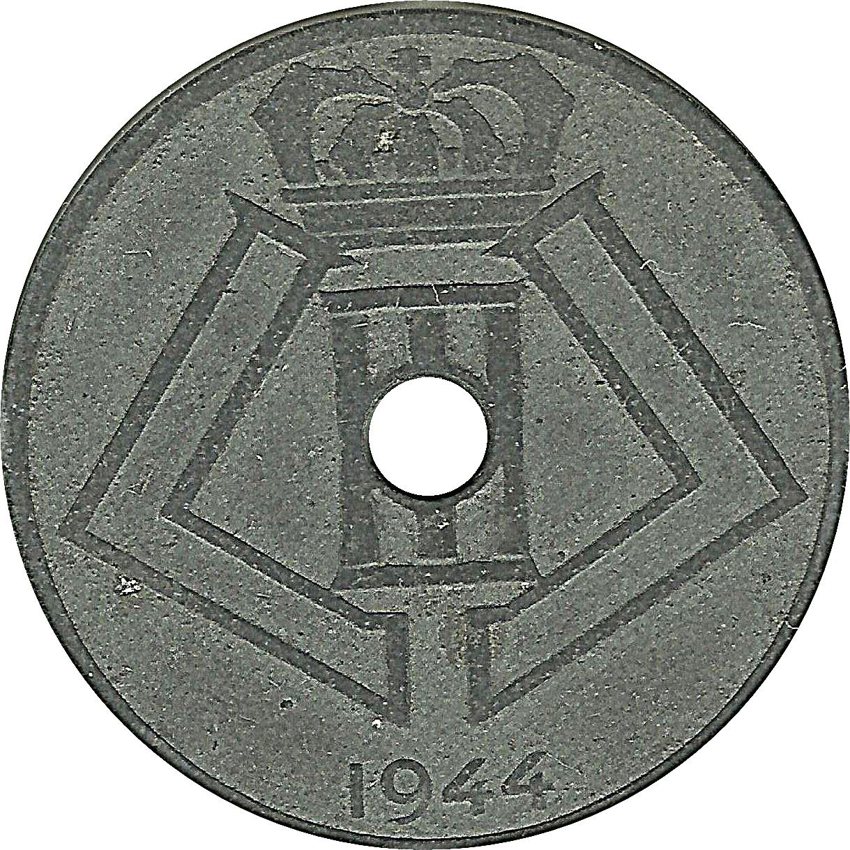 Belgian Coin 25 Centimes - Léopold III BELGIQUE | Mons | Bruges | KM132 | 1942 - 1946