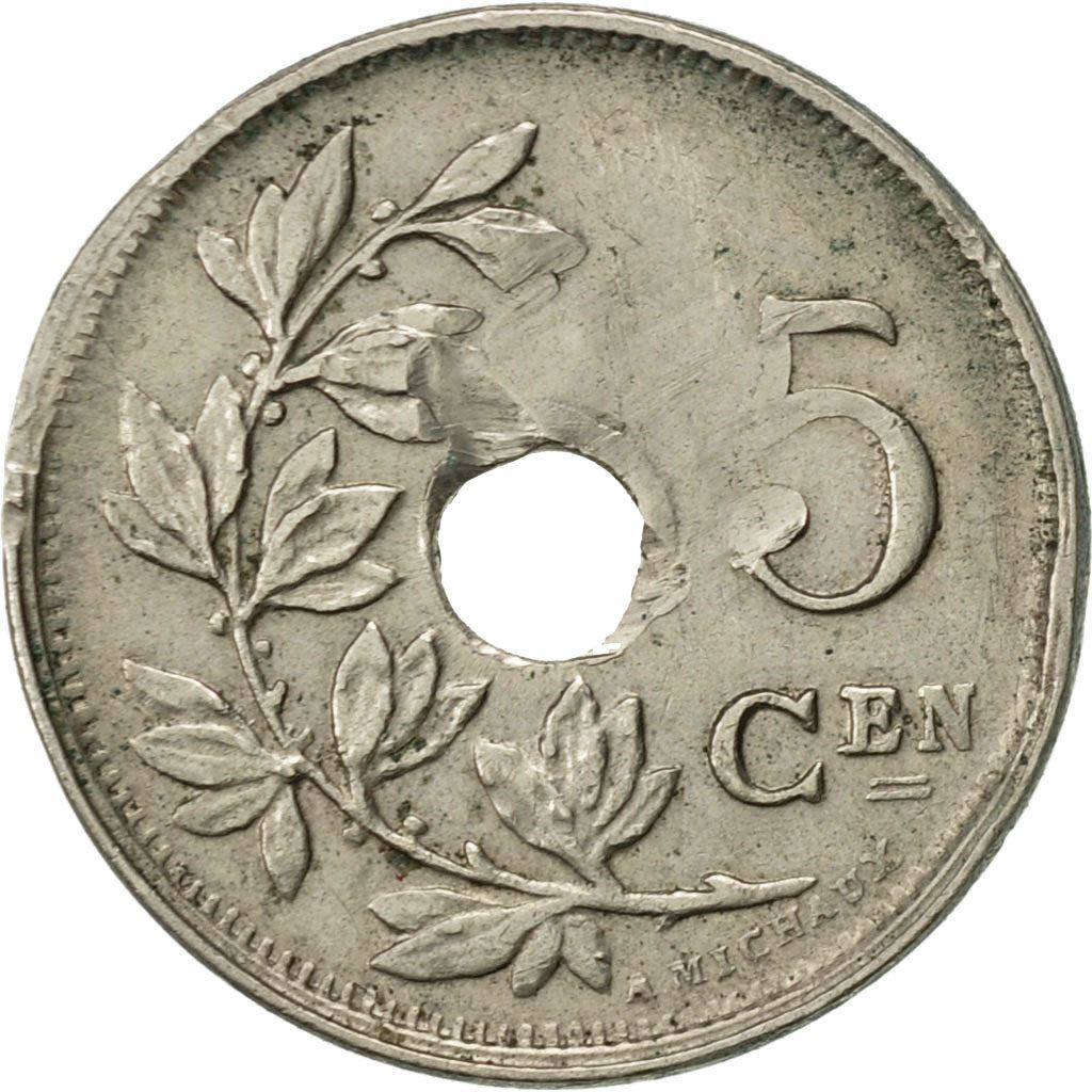 Belgian Coin 5 Centimes - Albert I België | Olive Branch | Star | KM67 | 1910 - 1931