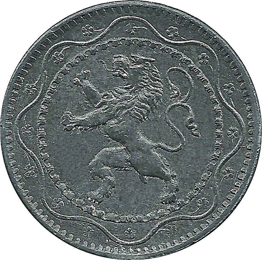 Belgian Coin 5 Centimes German Occupation Coinage | Lion | Flowers | KM80 | 1915 - 1916