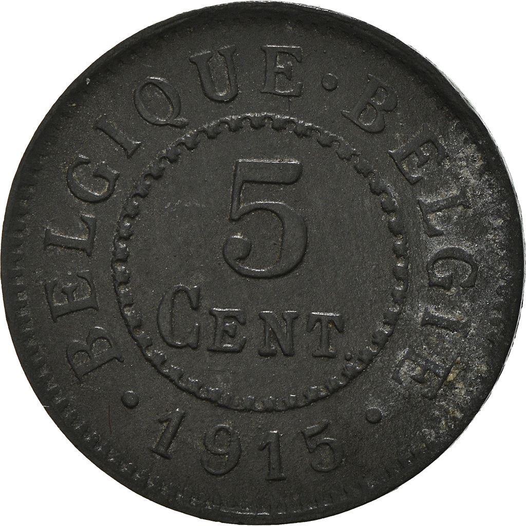 Belgian Coin 5 Centimes German Occupation Coinage | Lion | Flowers | KM80 | 1915 - 1916