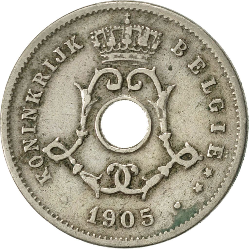 Belgian Coin 5 Centimes - Léopold II België | Olive Branch | Star | KM55 | 1904 - 1907