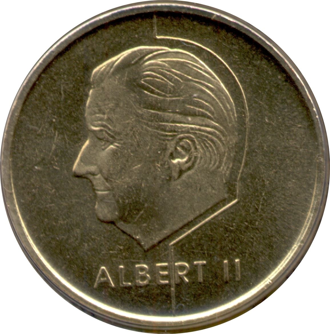 Belgian Coin 5 Francs - Albert II België | Angel | Privy | Scales | KM190 | 1994 - 2001