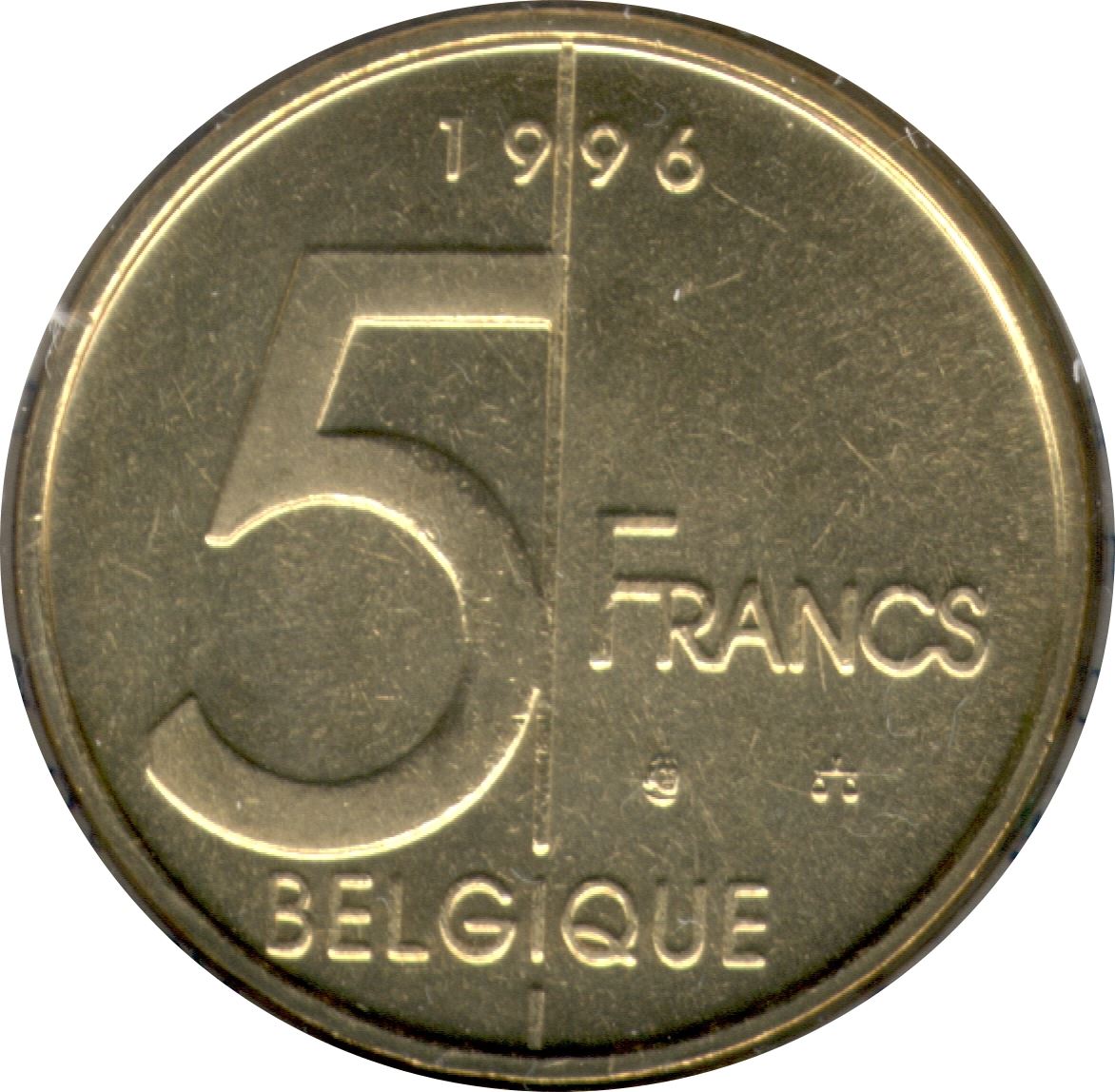 Belgian Coin 5 Francs - Albert II Belgique | Angel | Privy | Scale | KM189 | 1994 - 2001