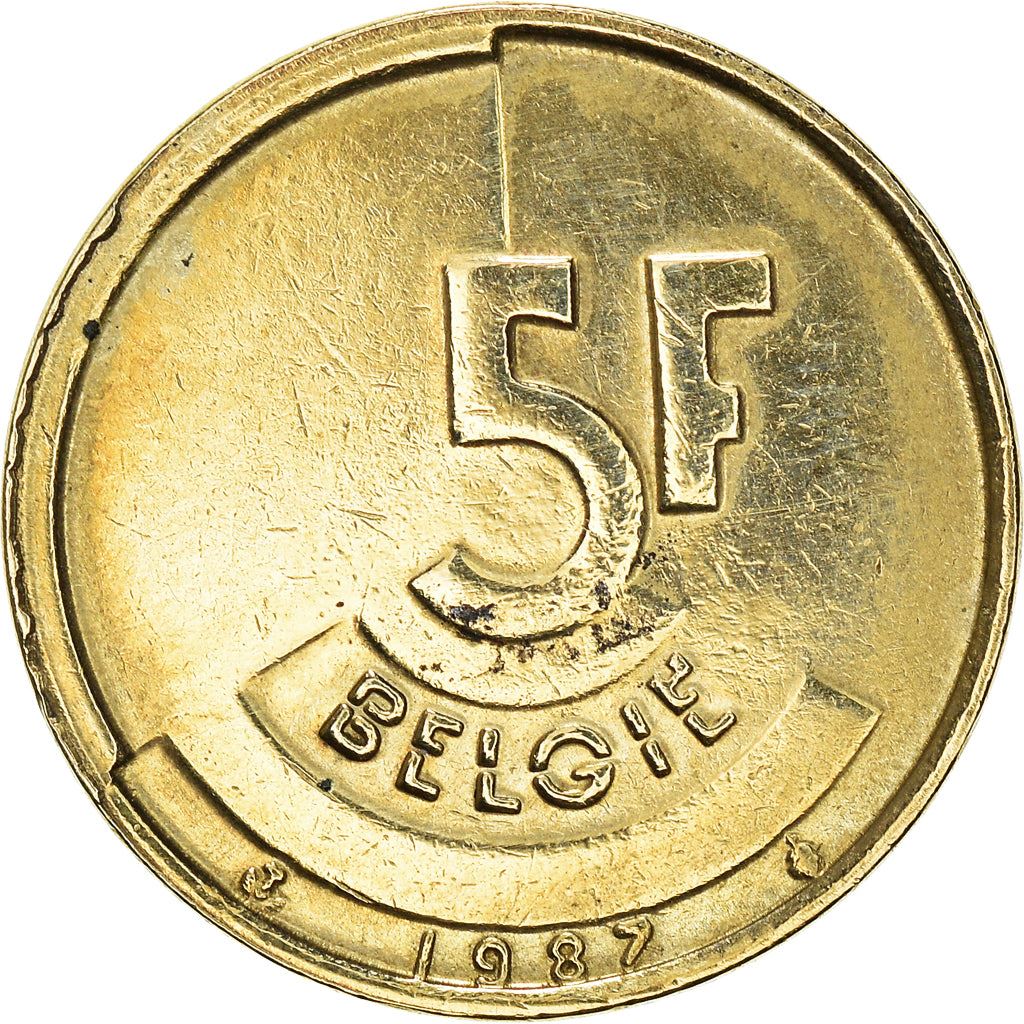 Belgian Coin 5 Francs - Baudouin I België | Angel | Privy | Scales | KM164 | 1986 - 1993