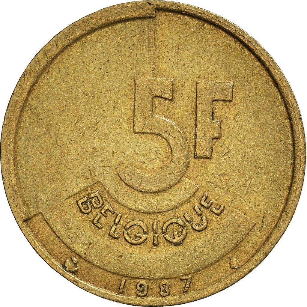 Belgian Coin 5 Francs - Baudouin I Belgique | Angel | Scales | KM163 | 1986 - 1993