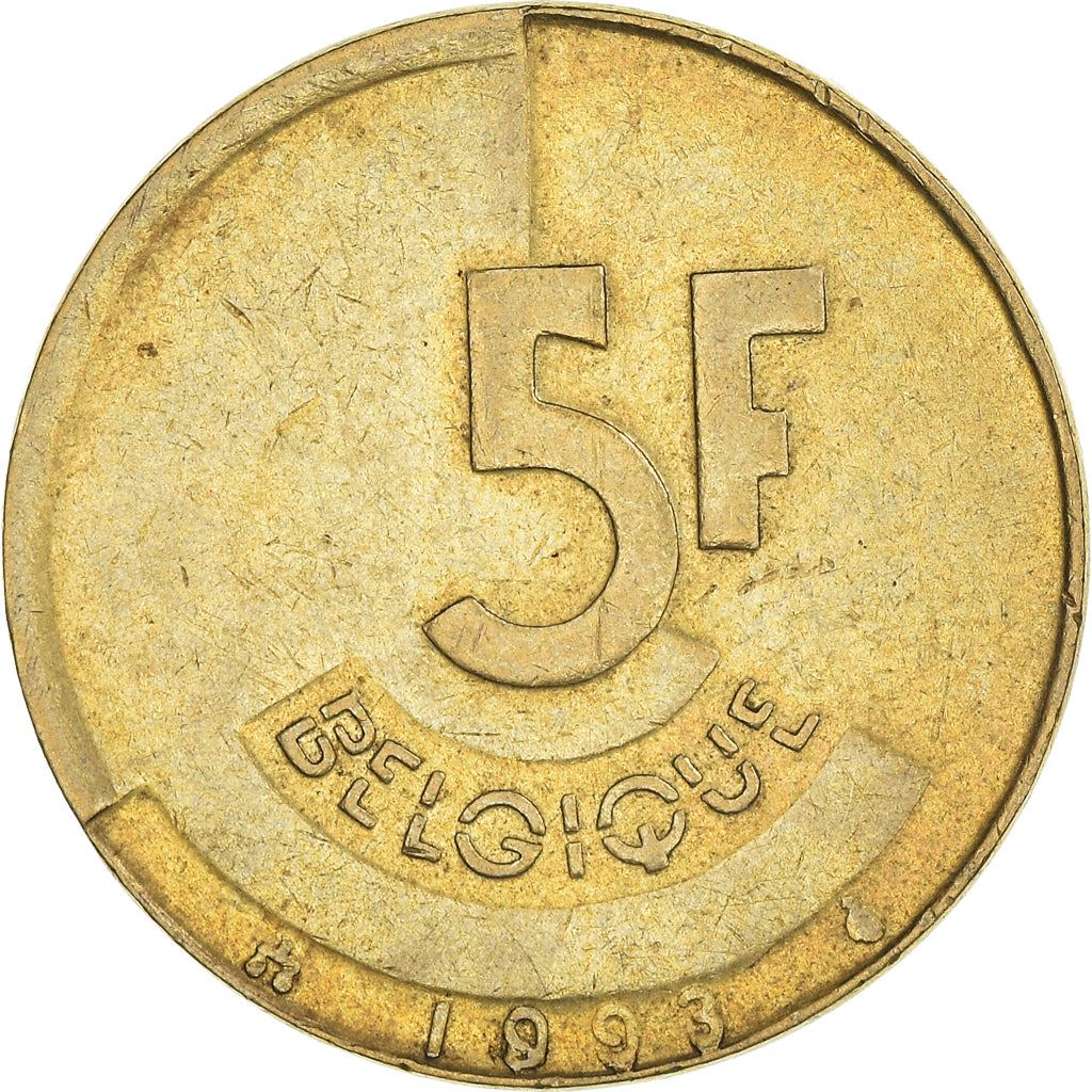 Belgian Coin 5 Francs - Baudouin I Belgique | Angel | Scales | KM163 | 1986 - 1993