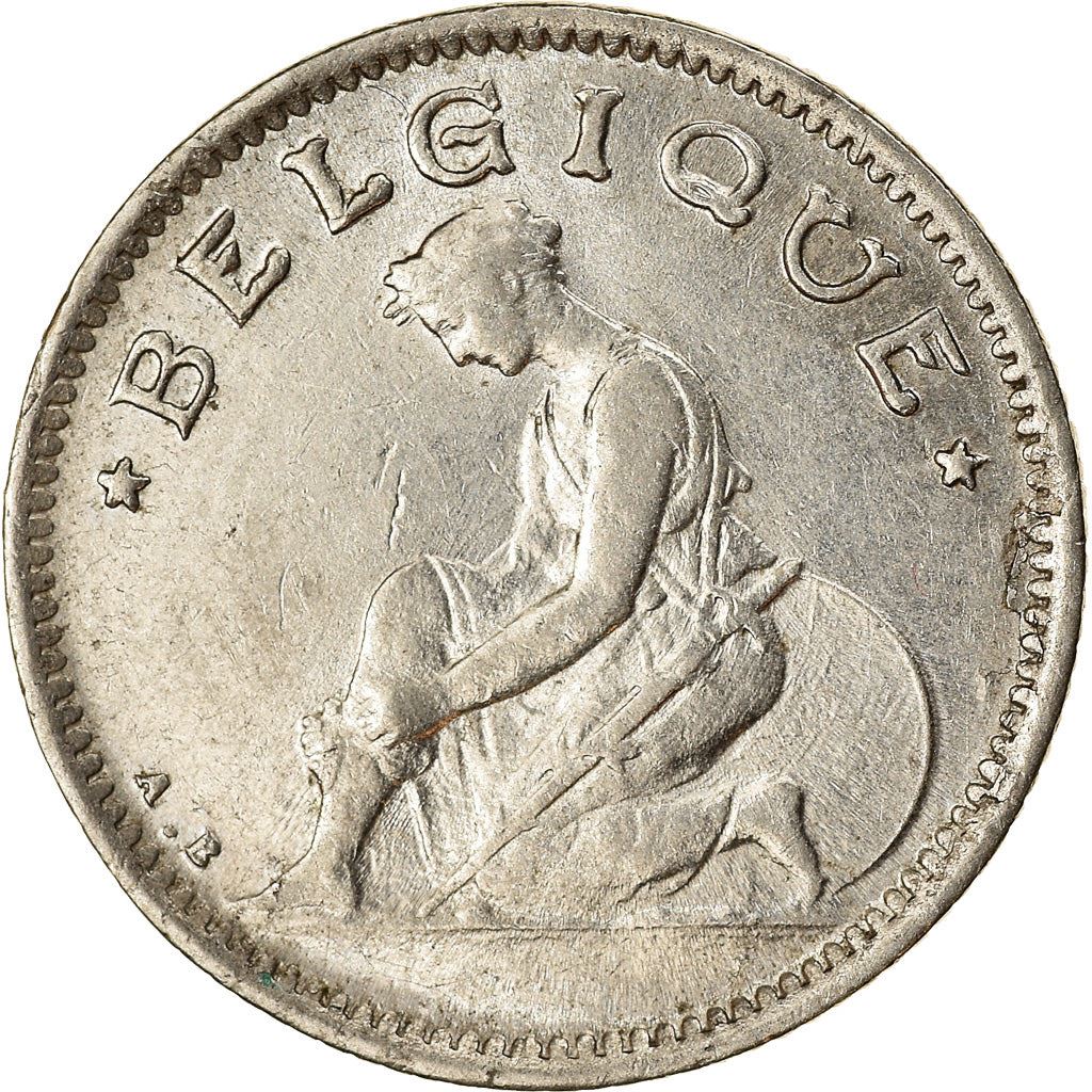 Belgian Coin 50 Centimes - Albert Belgique | Libertine | Caduceus | KM87 | 1922 - 1933