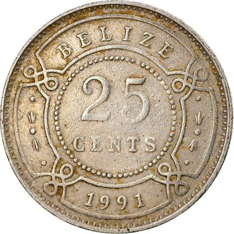 Belizean Coin 25 Cents | Queen Elizabeth II | KM36 | Belize | 1974 - 2017