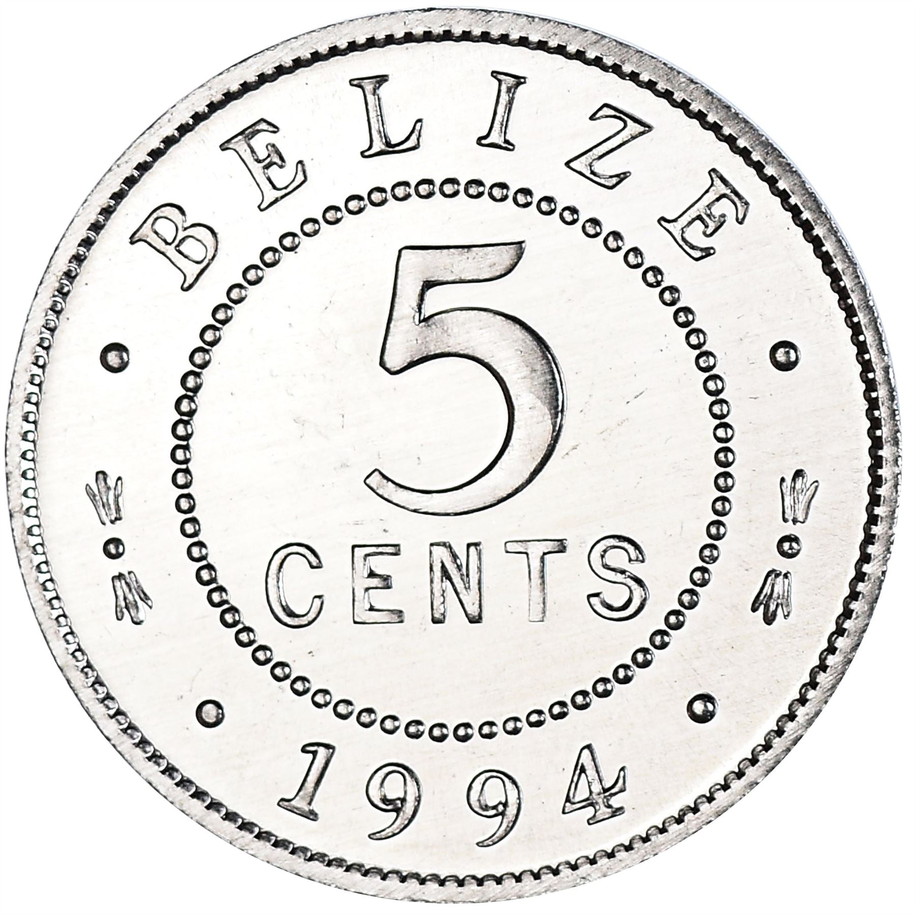 Belizean Coin 5 Cents | Queen Elizabeth II | KM34a | Belize | 1976 - 2018