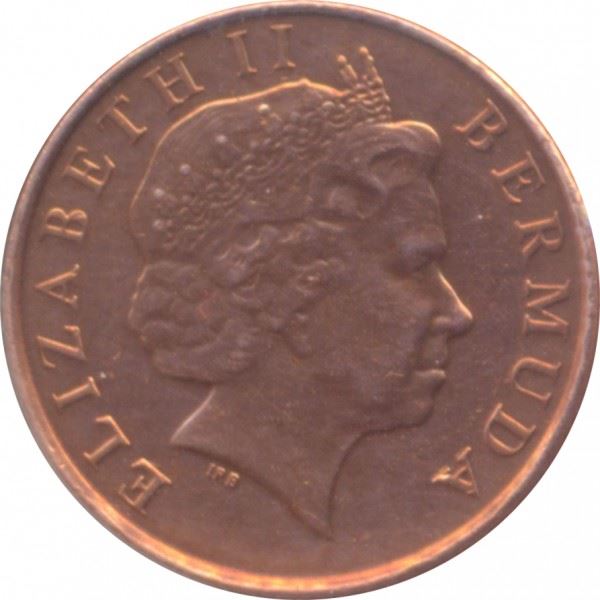 Bermuda | 1 Cent Coin | Queen Elizabeth II | Wild Boar | KM107a | 2007 - 2009
