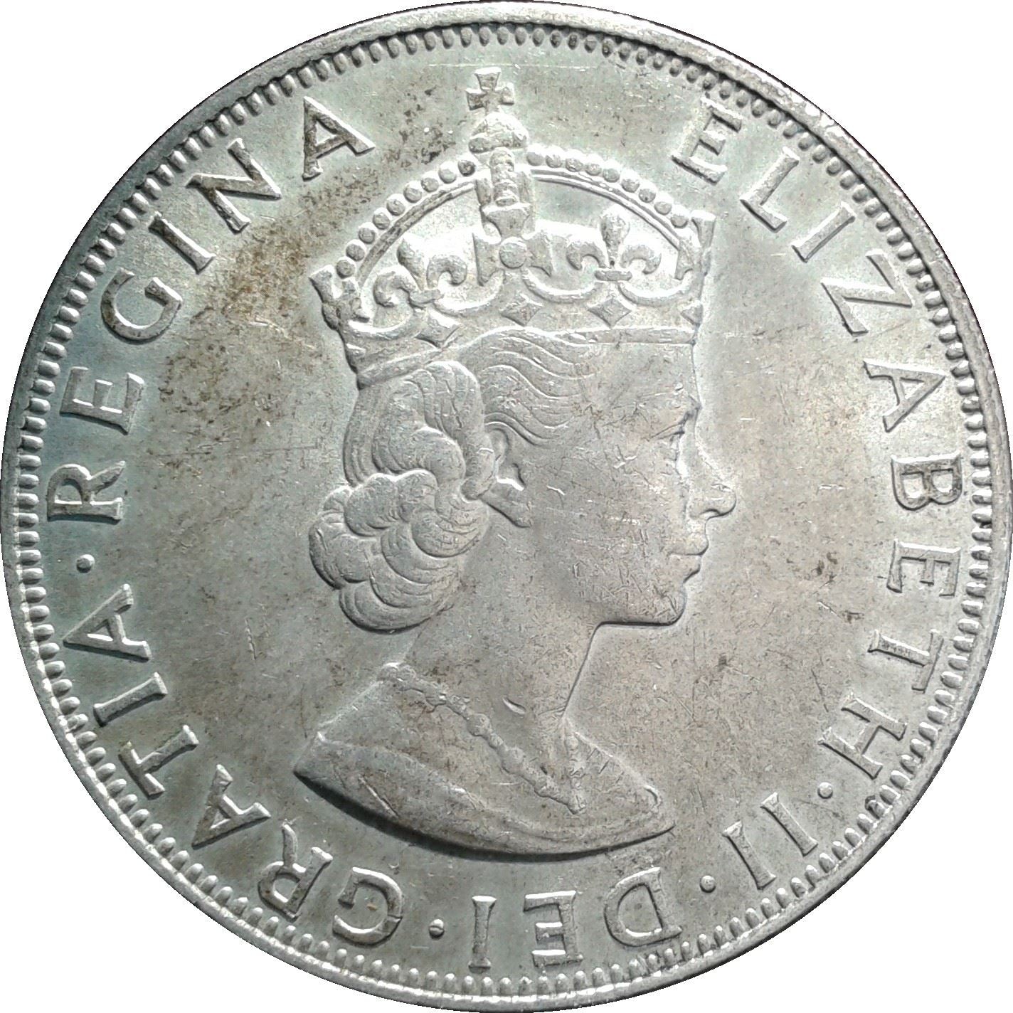 Bermuda | 1 Crown Coin | Queen Elizabeth II | Lion | KM14 | 1964