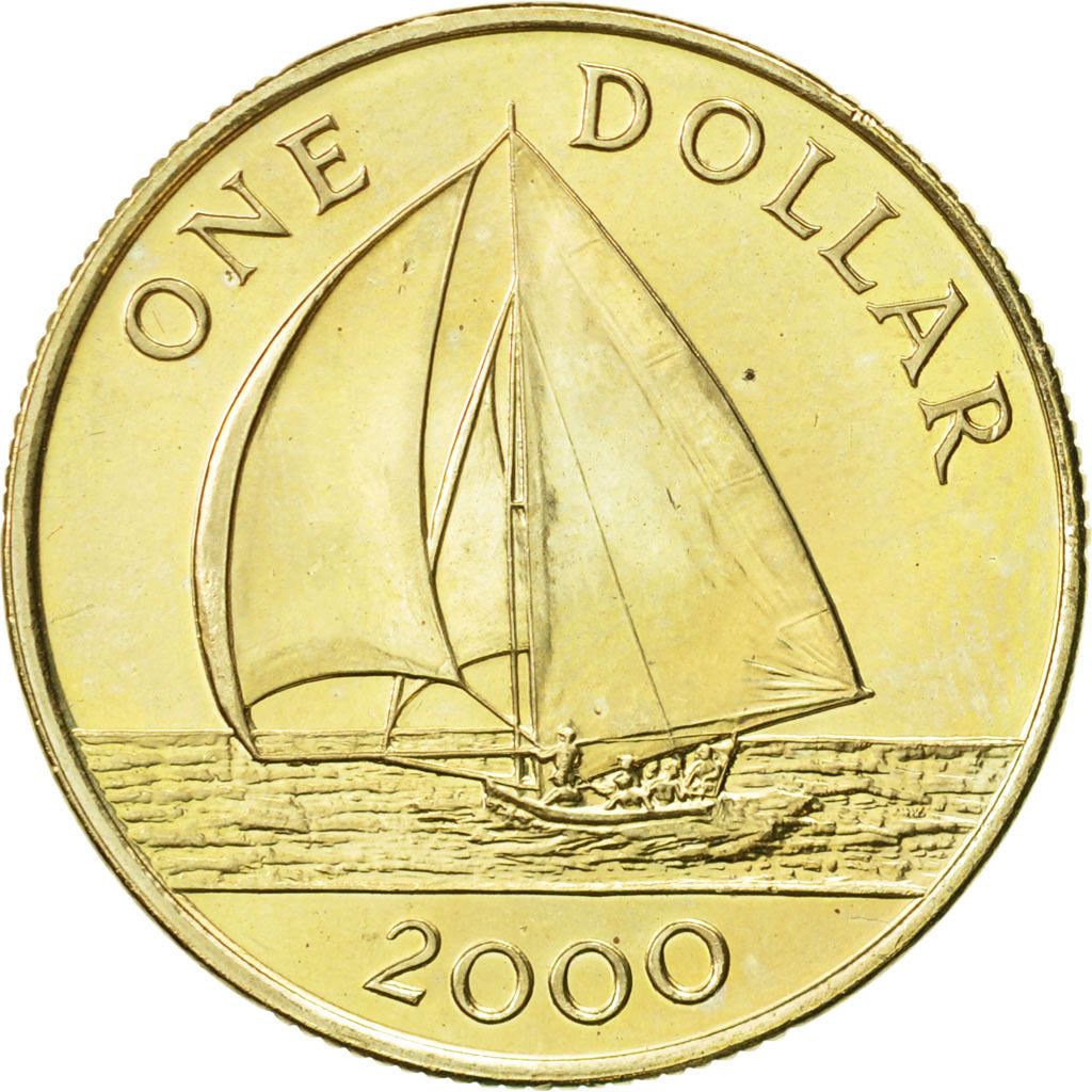 Bermuda | 1 Dollar Coin | Queen Elizabeth II | Boat | KM111 | 1999 - 2019