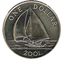 Bermuda | 1 Dollar Coin | Queen Elizabeth II | Boat | KM111 | 1999 - 2019