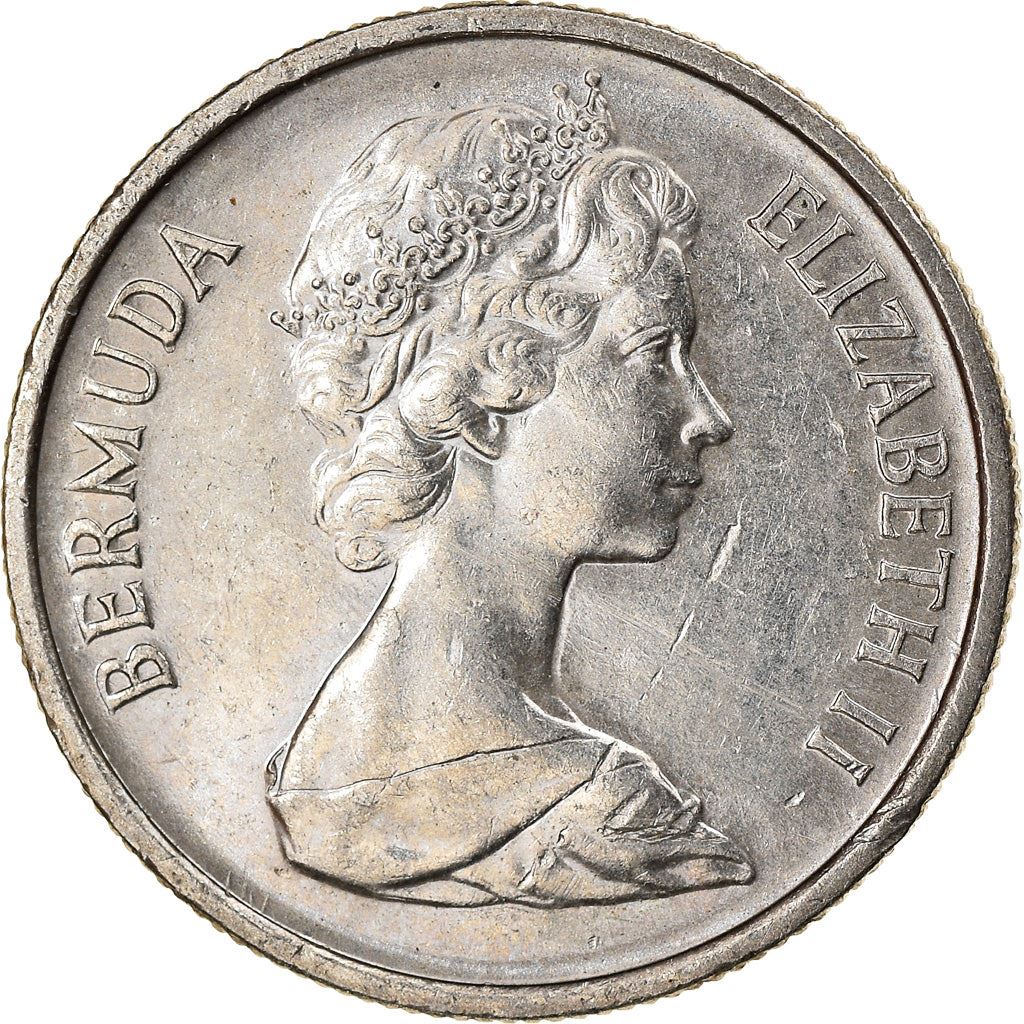 Bermuda | 10 Cents Coin | Queen Elizabeth II | Bermuda Lily | KM17 | 1970 - 1985