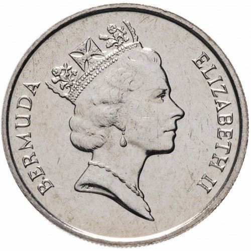 Bermuda | 25 Cents Coin | Elizabeth II | White-Tailed Tropicbird | KM47 | 1986 - 1998
