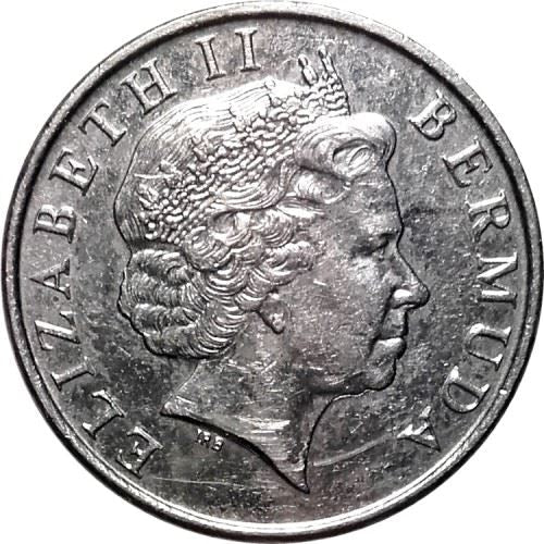 Bermuda | 5 Cents Coin | Queen Elizabeth II | Angelfish | KM108 | 1999 - 2019