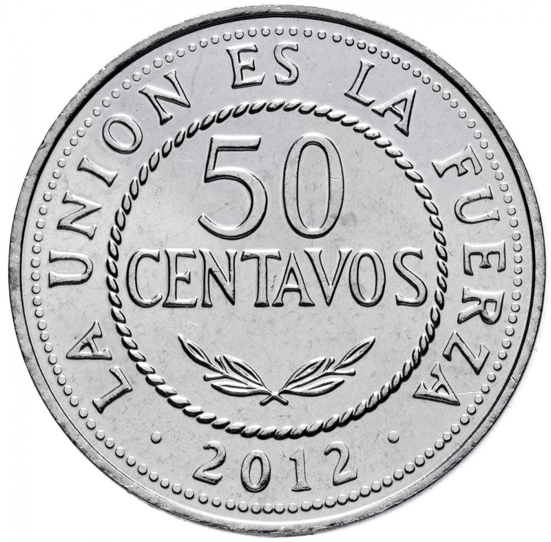 Bolivia 50 Centavos | KM216 | 2010 - 2012