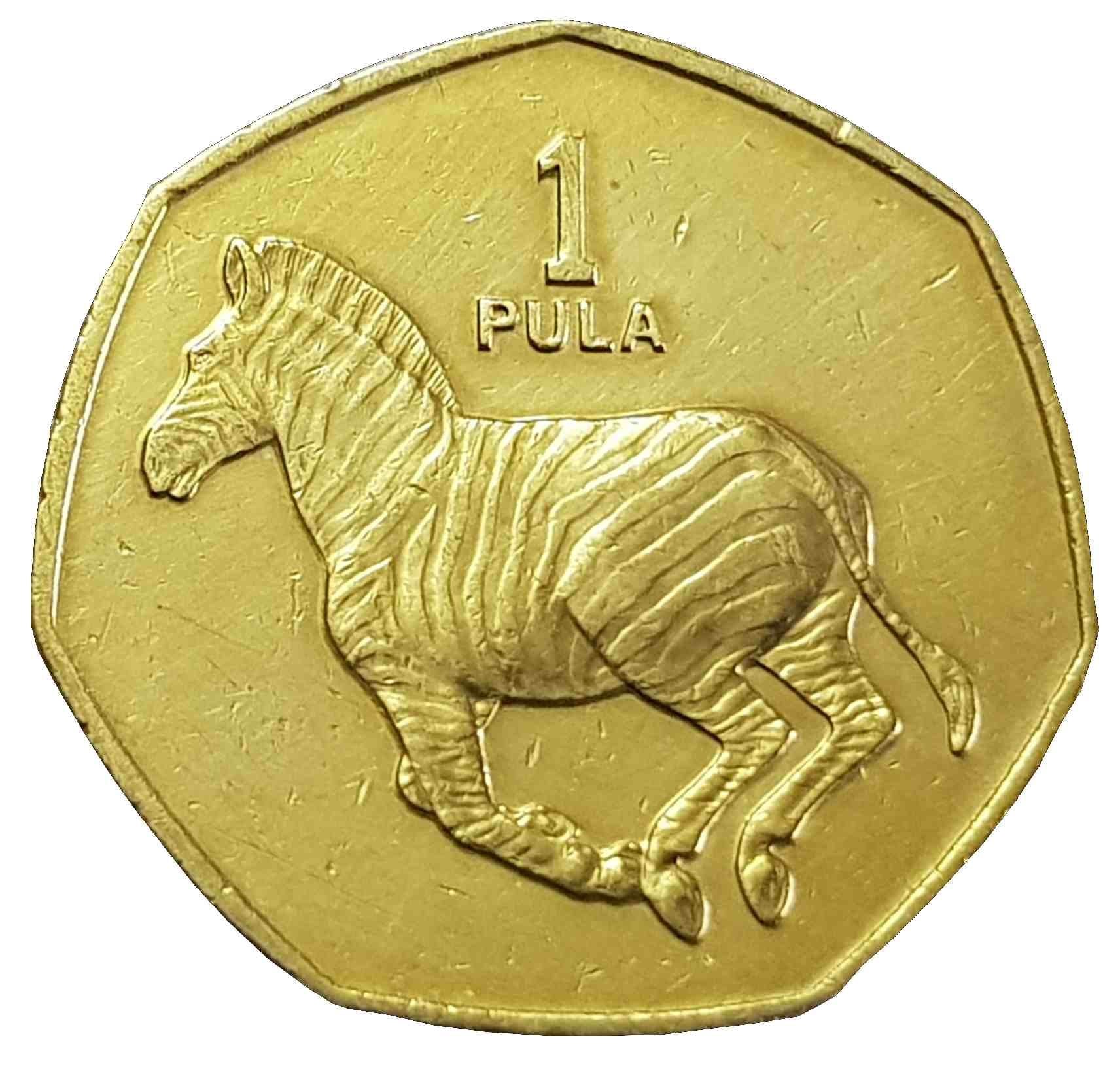 Botswana 1 Pula Coin | Zebra | KM24 | 1991 - 2007