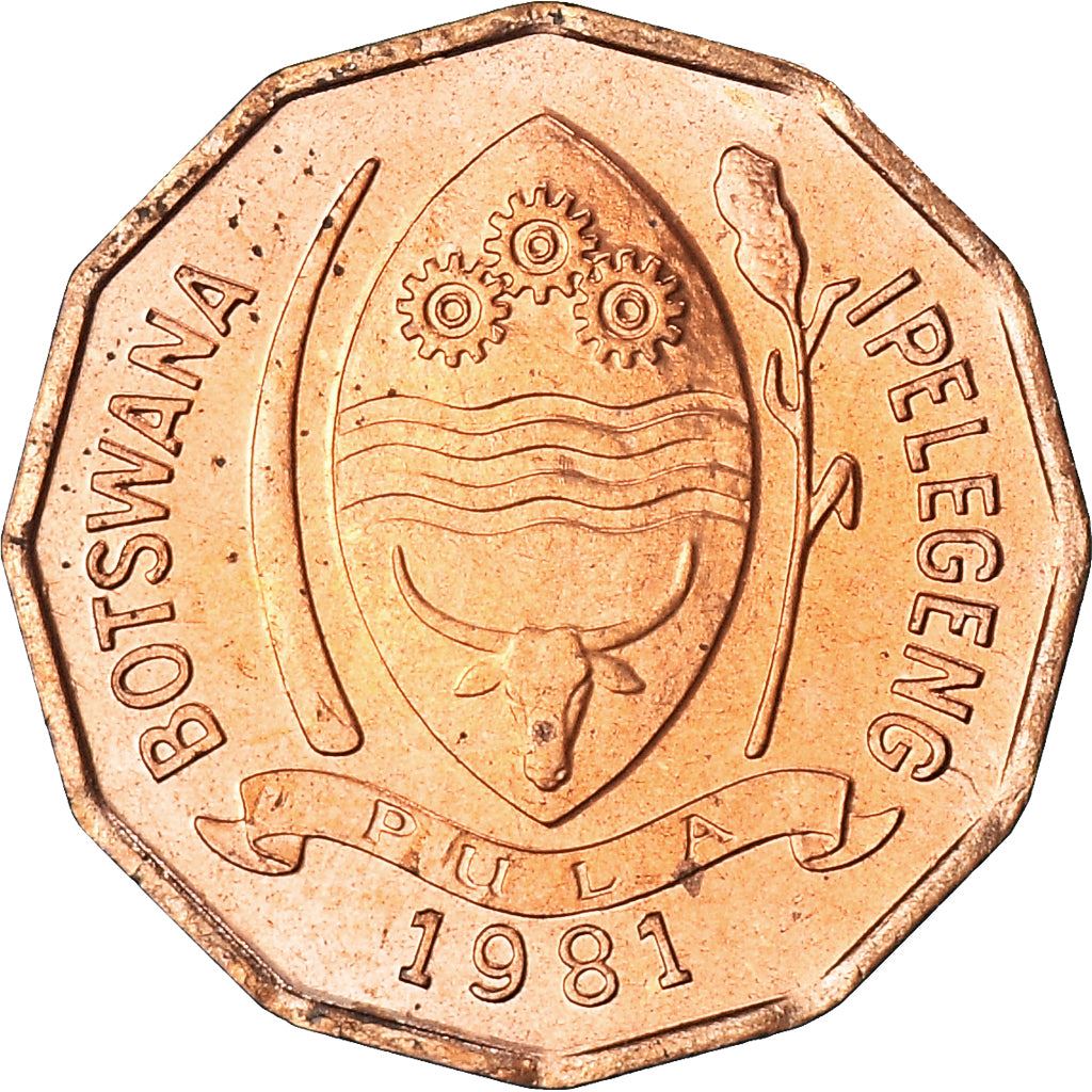 Botswana 2 Thebe Coin | World Food Day | FAO | Sorghum Millet | KM14 | 1981 - 1985