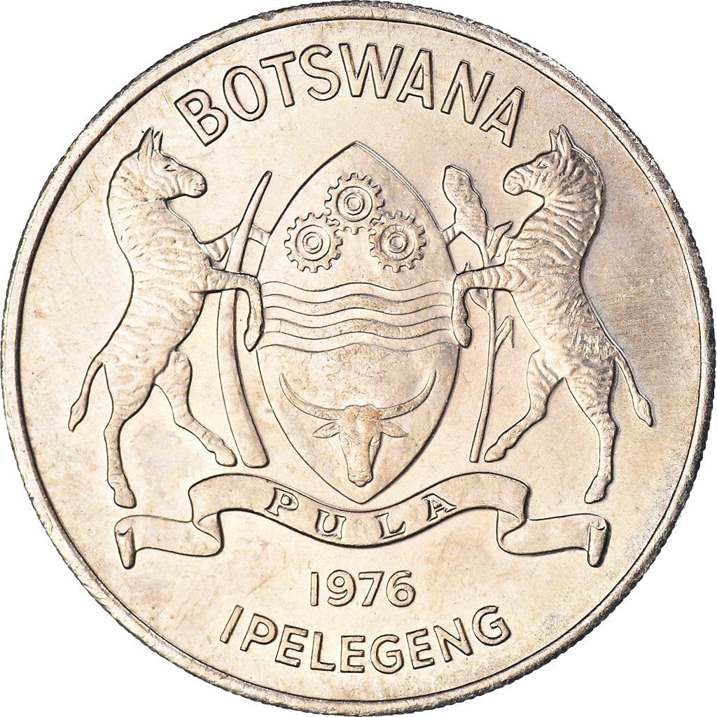 Botswana 50 Thebe Coin | African Fish Eagle | KM7 | 1976 - 1985