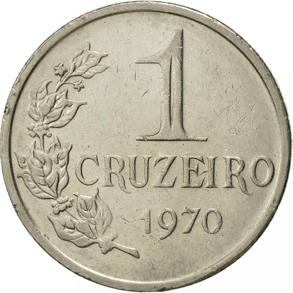 Brazil 1 Cruzeiro Coin KM581 1967 - 1970