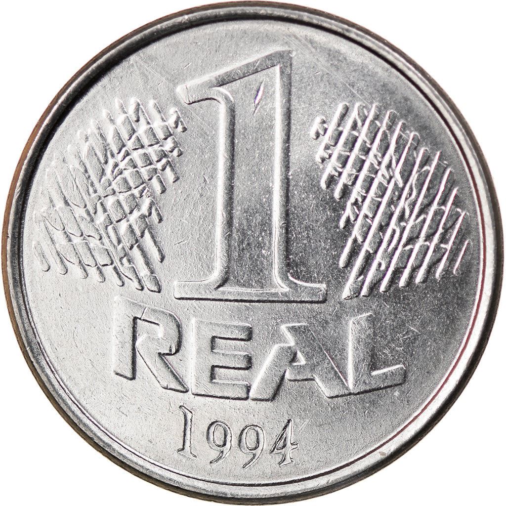 Brazil 1 Real Laureate head of Republic Coin KM636 1994