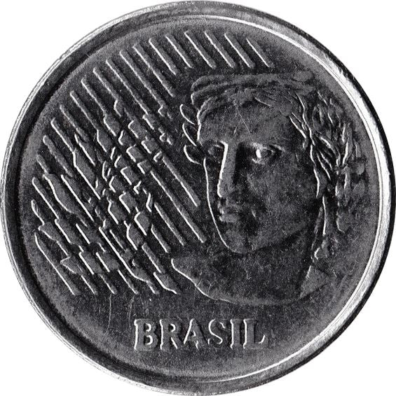 Brazil 1 Real Laureate head of Republic Coin KM636 1994