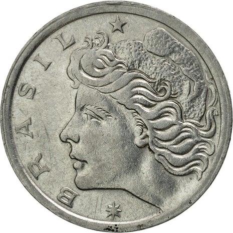 Brazil 2 Centavos Coin | Brazil's effigy of Liberty | 1967