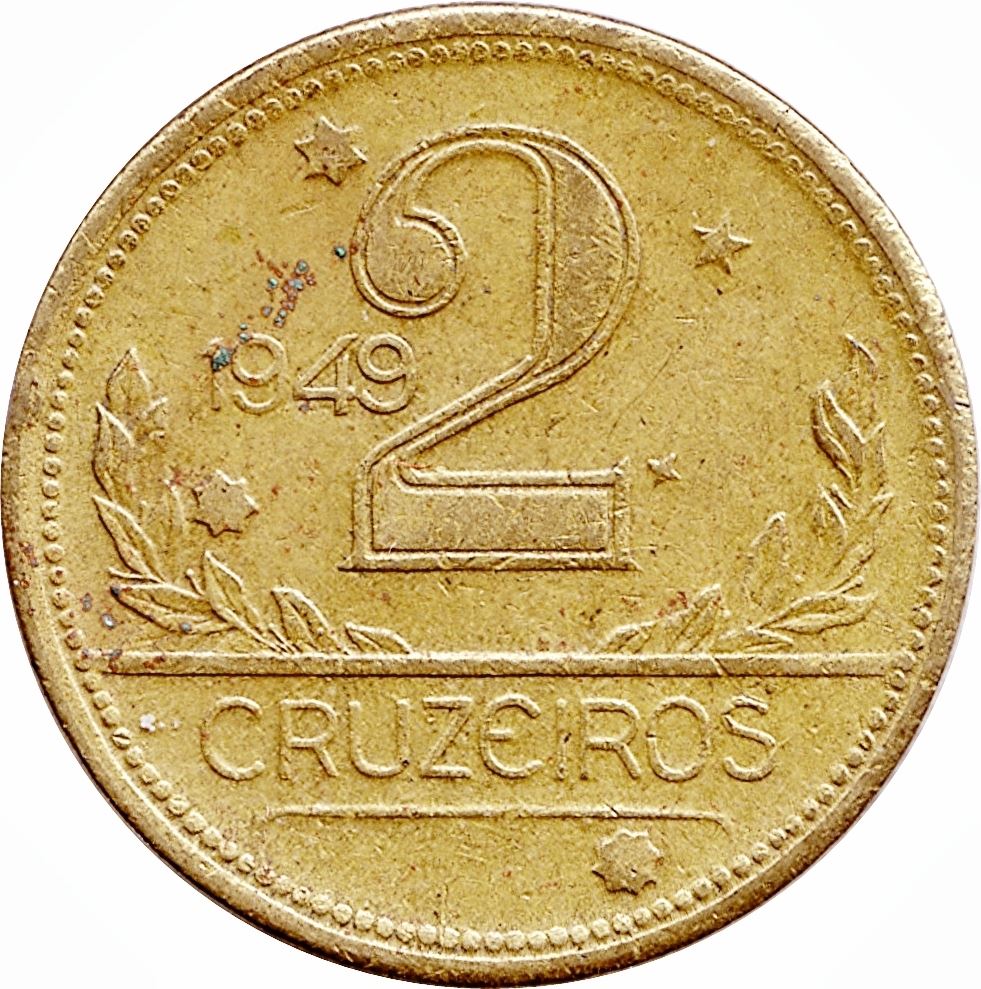 Brazil | 2 Cruzeiros Coin | KM559 | 1942 - 1956