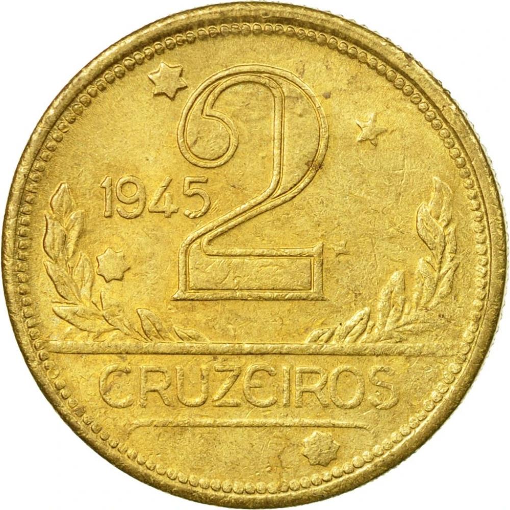 Brazil | 2 Cruzeiros Coin | KM559 | 1942 - 1956