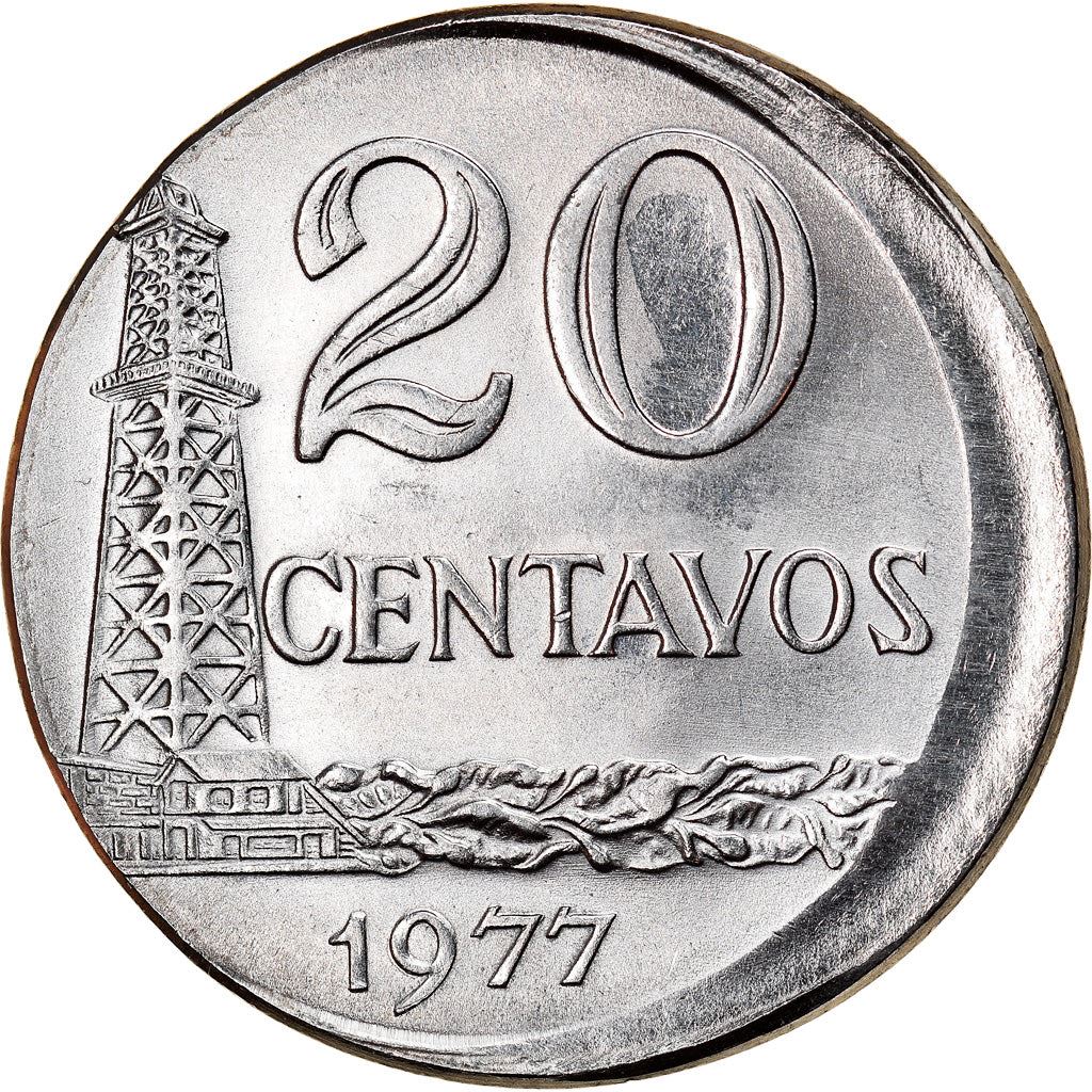 Brazil | 20 Centavos Coin | Oil Well | KM579.1a | 1975 - 1979