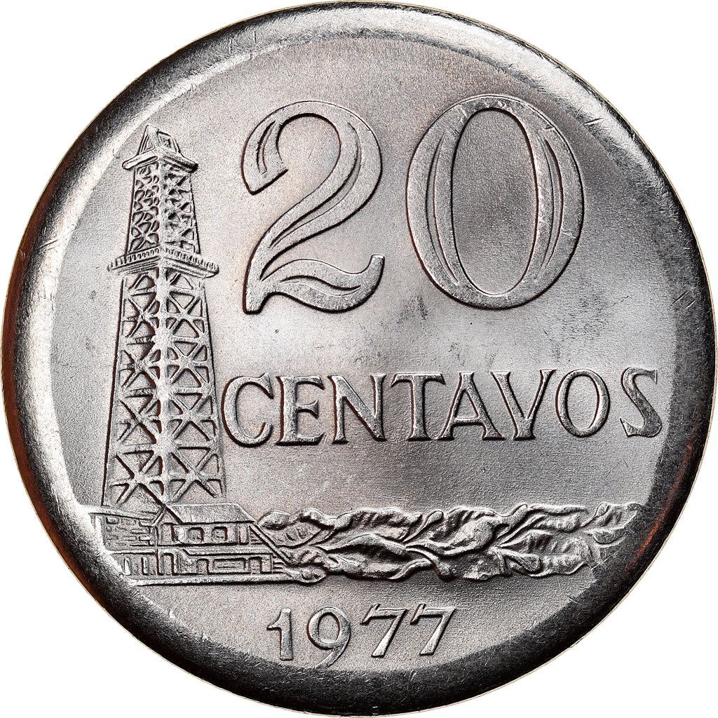 Brazil | 20 Centavos Coin | Oil Well | KM579.1a | 1975 - 1979