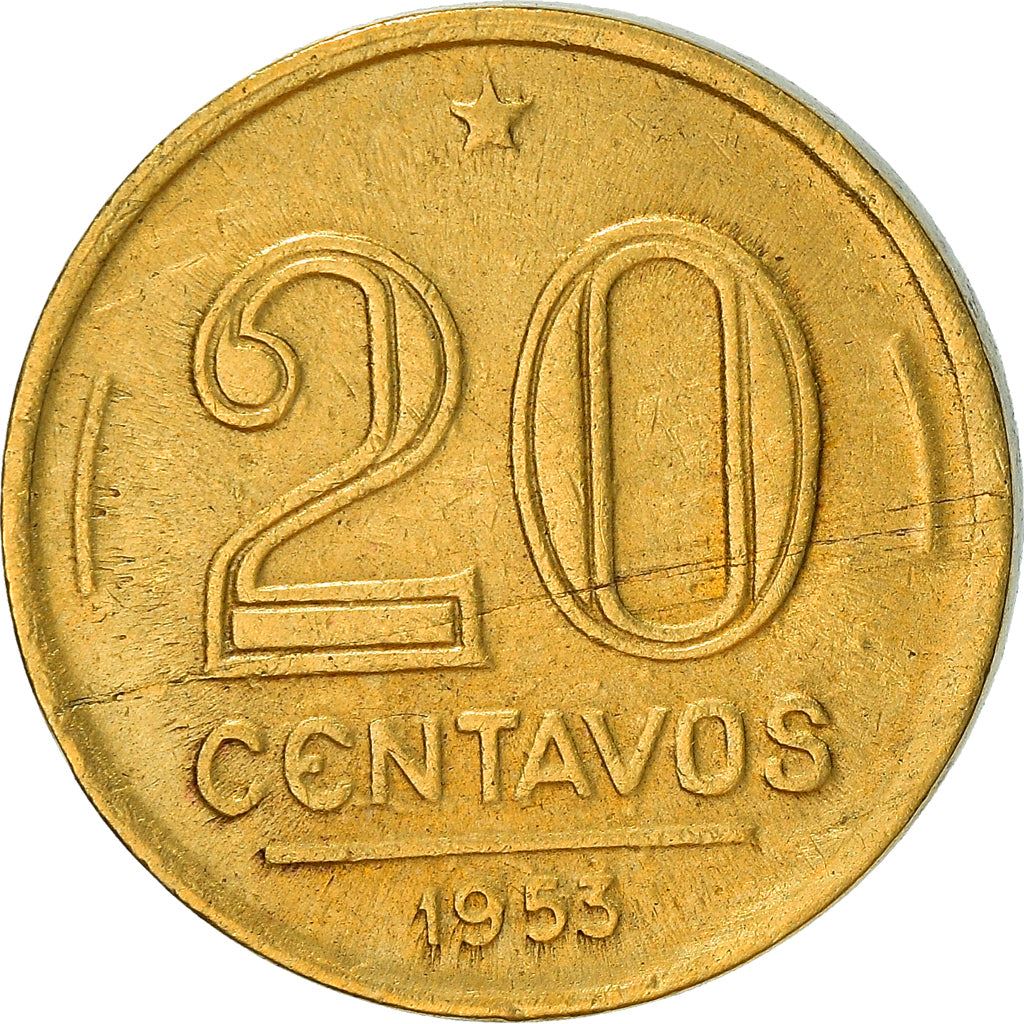 Brazil 20 Centavos Coin | Ruy Barbosa | KM562 | 1948 - 1956