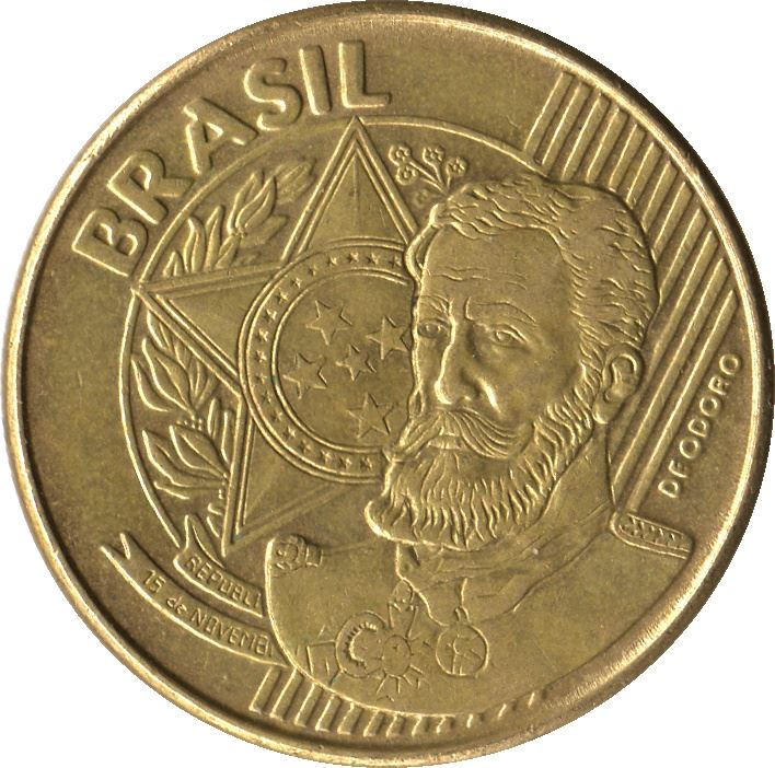 Brazil 25 Centavos Deodoro da Fonseca Coin KM650 1998 - 2021