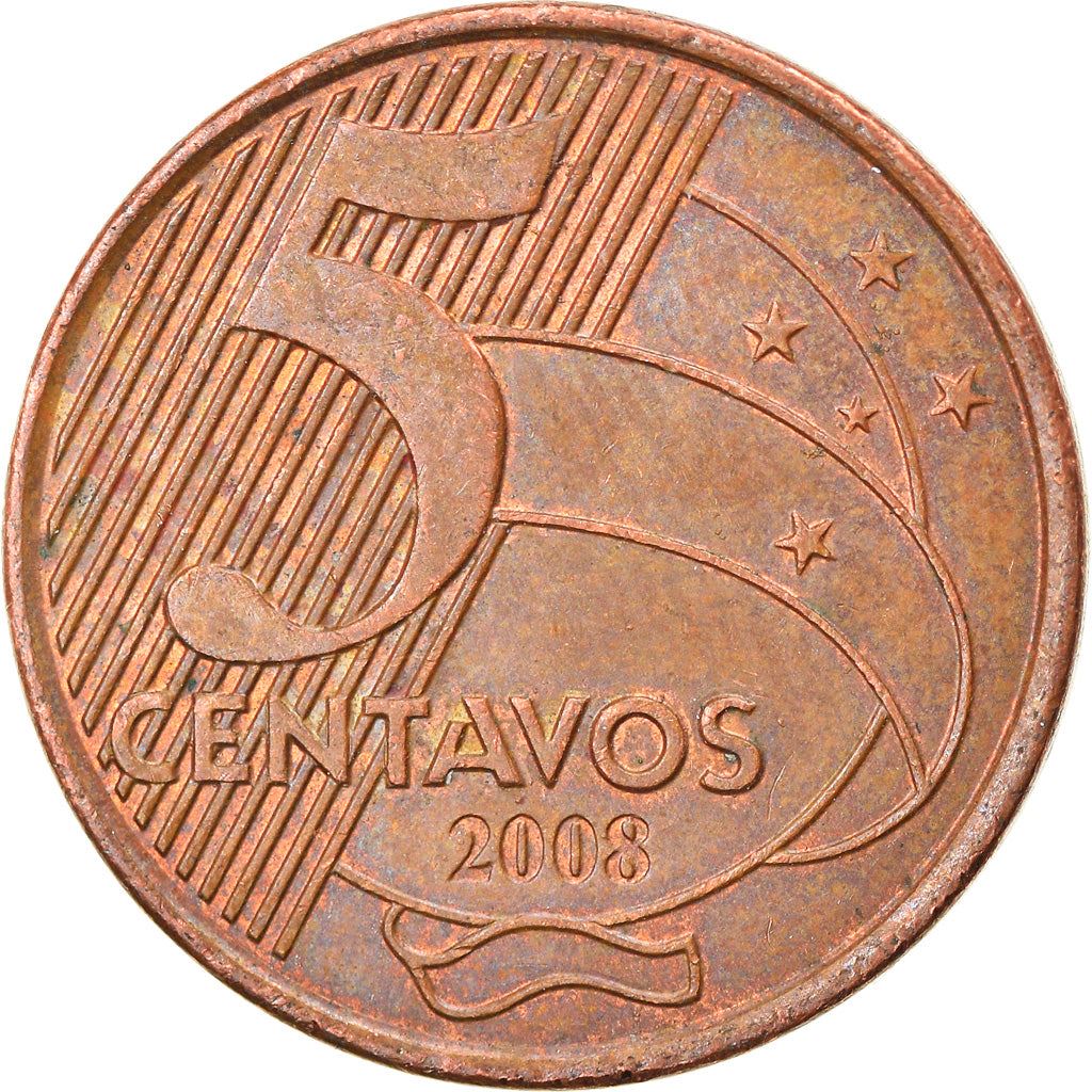 Brazil 5 Centavos Tiradentes Coin KM648 1998 - 2021